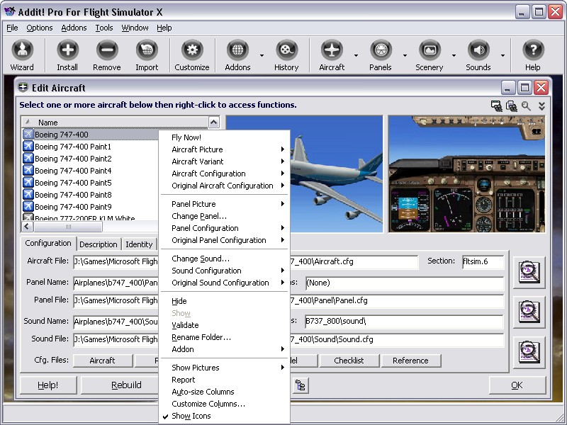flight simulator x key commands